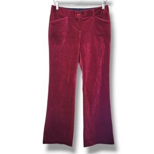 Express Design Studio Vintage Y2K Red Velvet Editor Pants Size 2